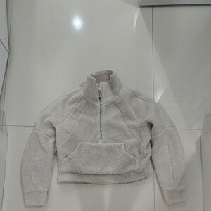 Lululemon Scuba Oversized Fleece Funnel Neck White Opal
